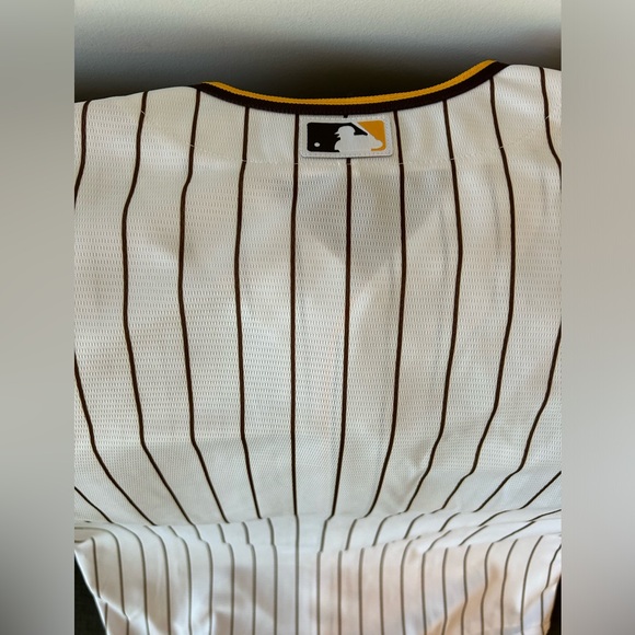 Nike Authentic San Diego Padres Baseball Pinstripe Jersey with Patch Men’s Sz: L - Picture 6 of 6